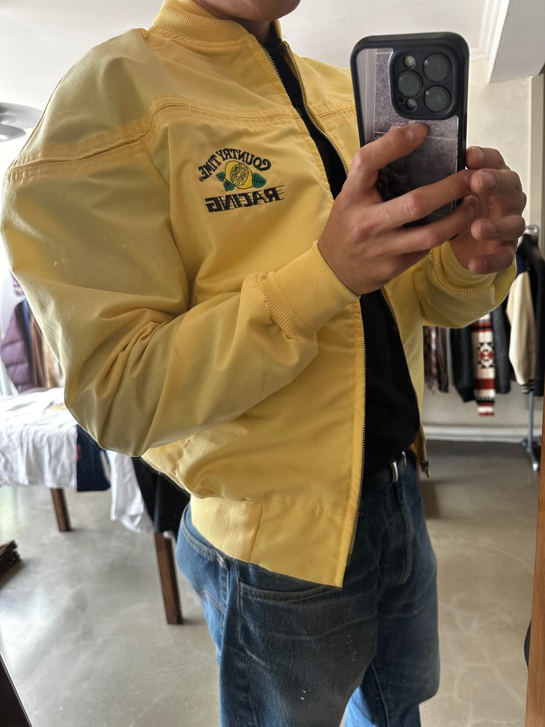90s USA Racing 블루종 자켓 상품이미지2