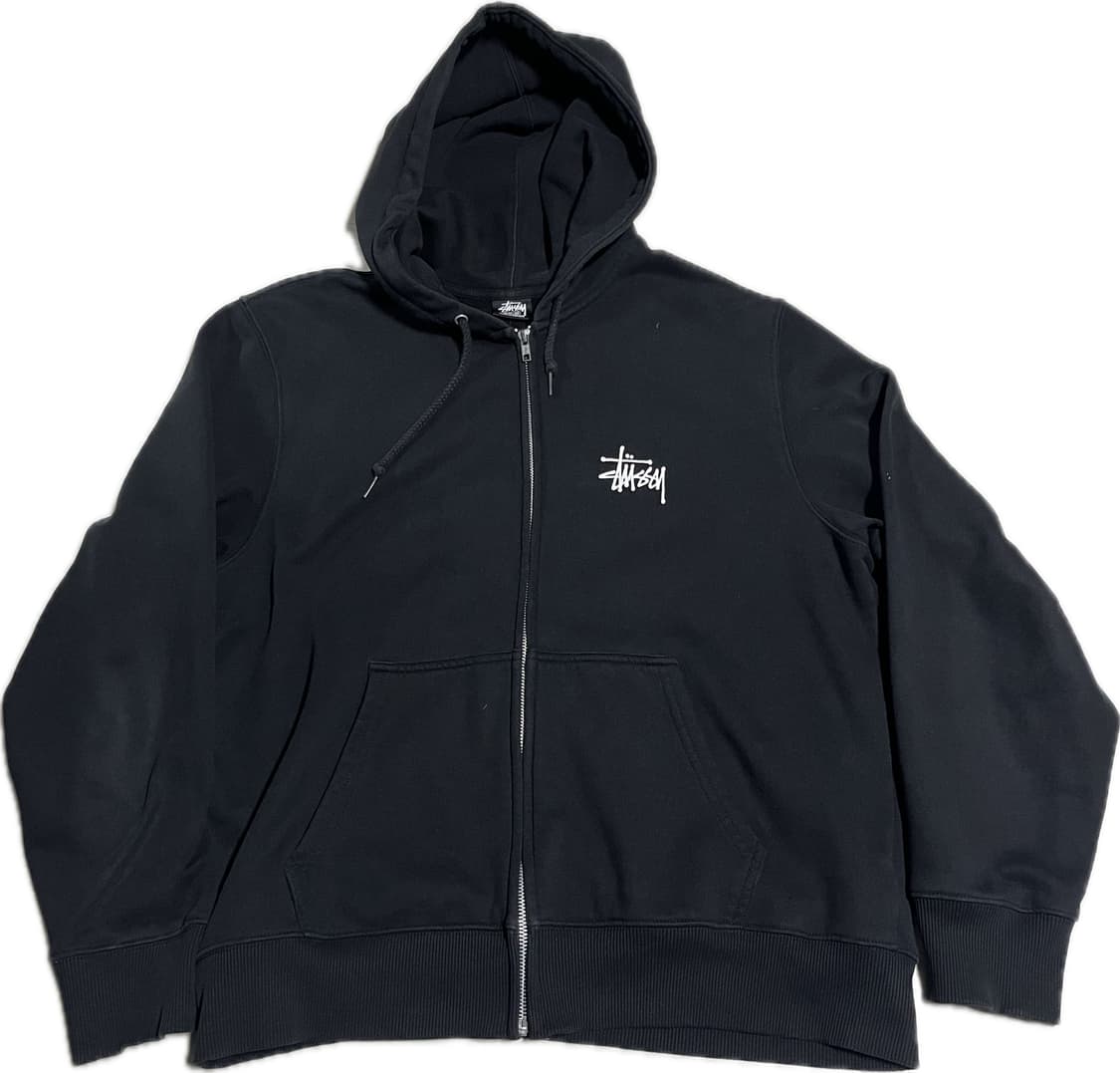 스투시 베이직 후드집업 블랙 M 상품이미지2