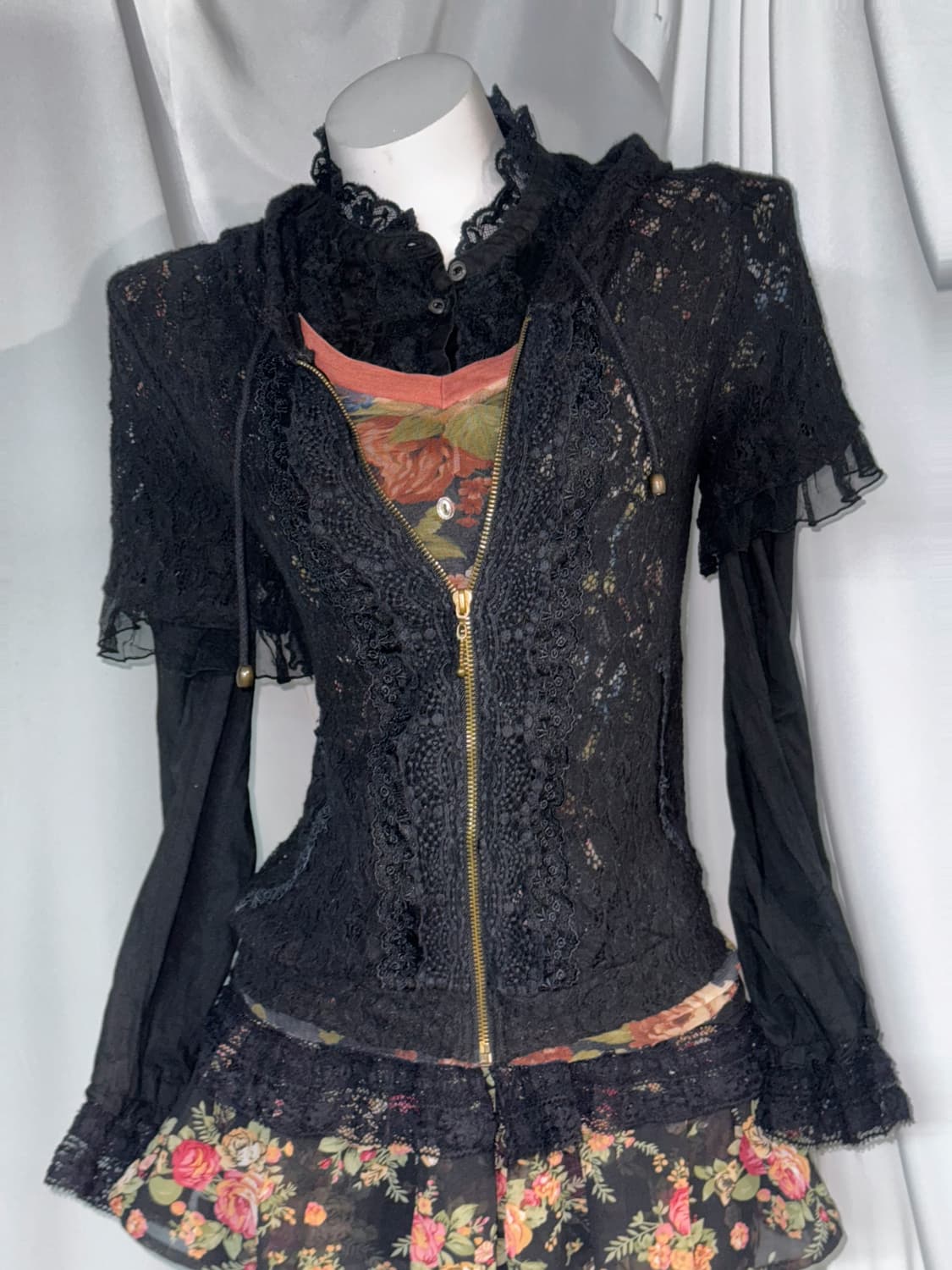 엑시즈팜 플라워 블랙 오리엔탈 크로셰 코디세트  상품이미지7