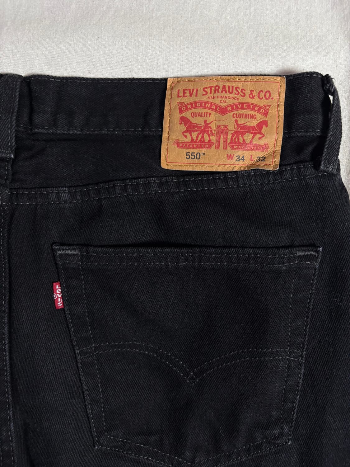 Levis 리바이스 550 블랙 데님팬츠 34 상품이미지3
