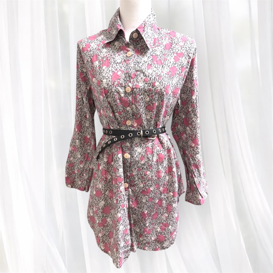 빈티지 y2k 키치펑크 셔츠원피스 상품이미지1