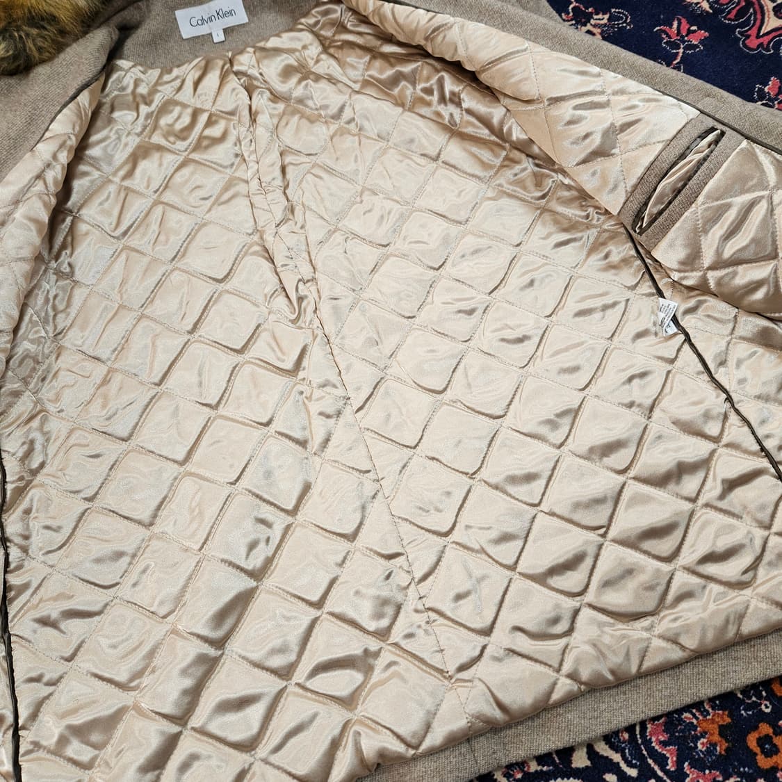 켈빈클라인 울 가죽스트렙 집업 후드 하프 자켓 L size 상품이미지7