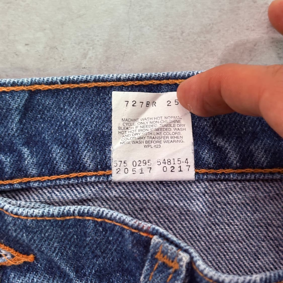 [36/32] 90s USA 🇺🇸 리바이스 517 오렌지탭 데님 중청 상품이미지5