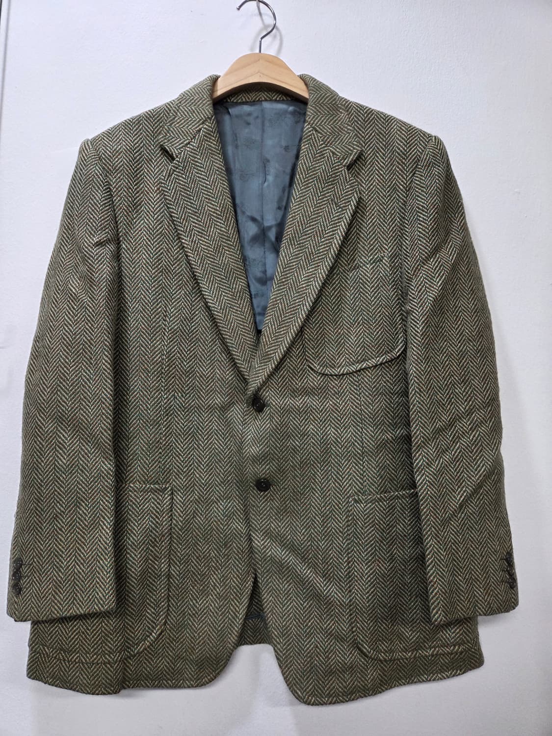헤링본 남성 트윌 카키그린 자켓 올드스쿨 부띠끄 블레이져 상품이미지1