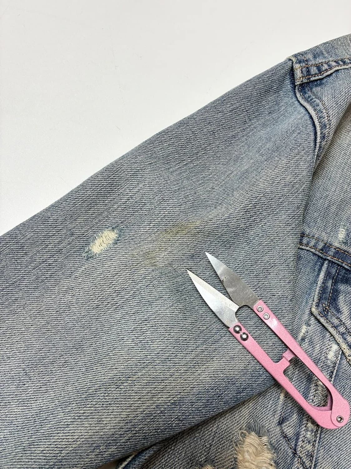 데님앤서플라이 00's 데미지 연청 자켓 PN9311 상품이미지5