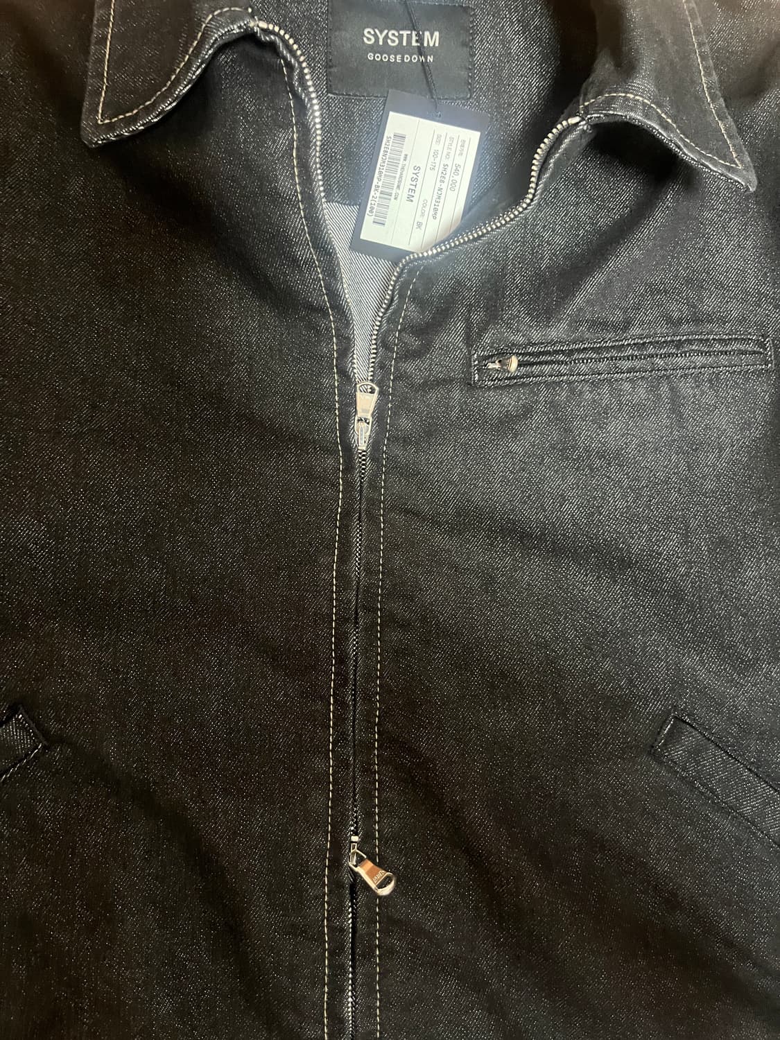 시스템옴므 흑청 워크자켓 100사이즈 새상품 정가이하 양도합니다. 상품이미지3