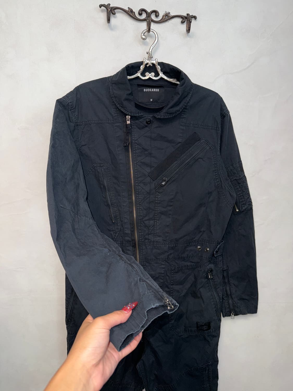Buckaroo black zipper cargo jump suit 상품이미지4