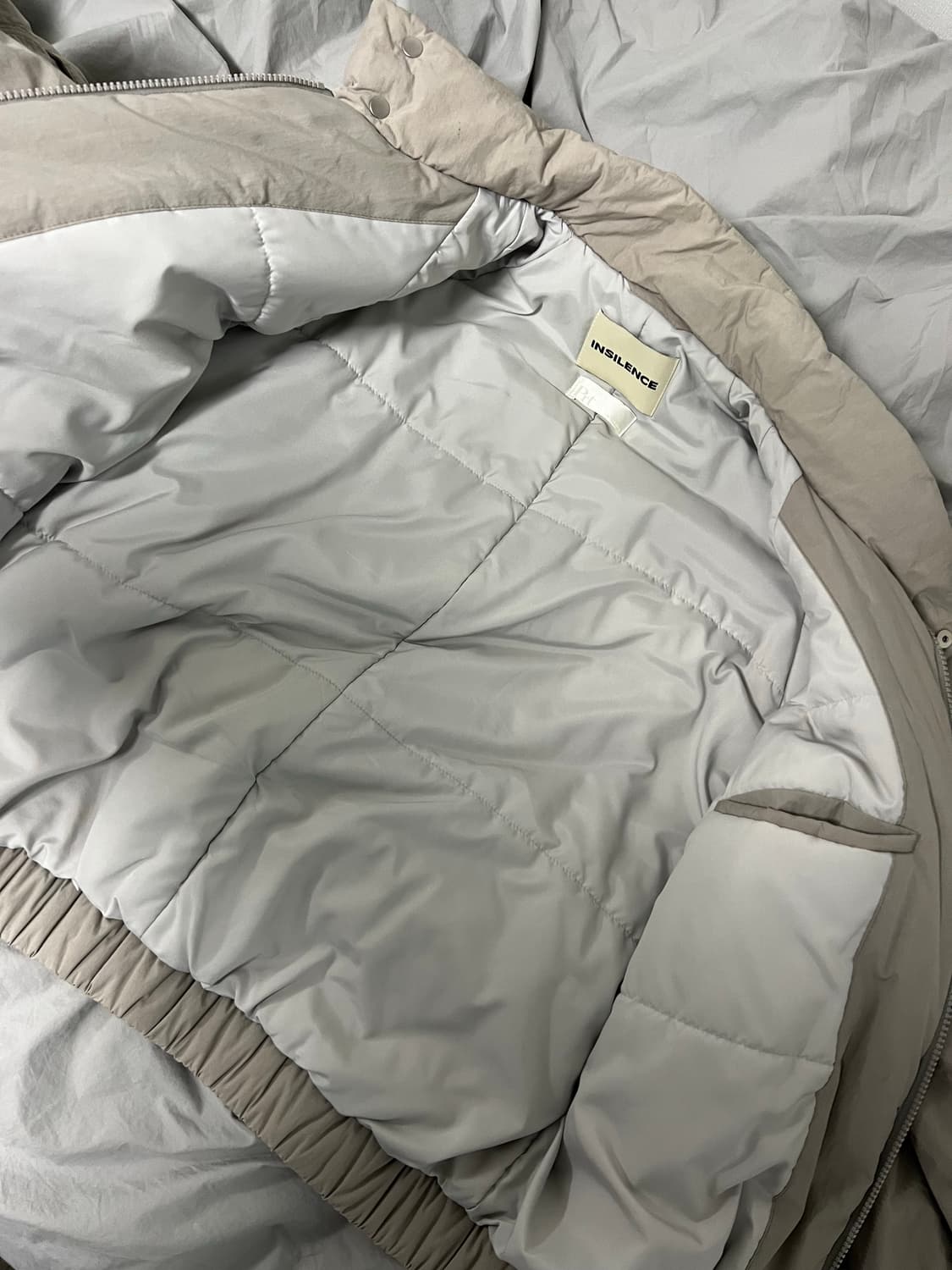 [PRTPRT 콜라보] 패디드 해링턴 블루종 GREY MIST 상품이미지3