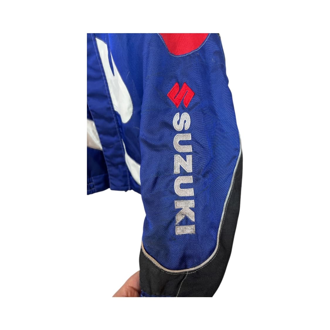 L) 스즈키 빈티지 레이싱 자켓 블루/화이트 컬러블록 OJ-054 상품이미지5