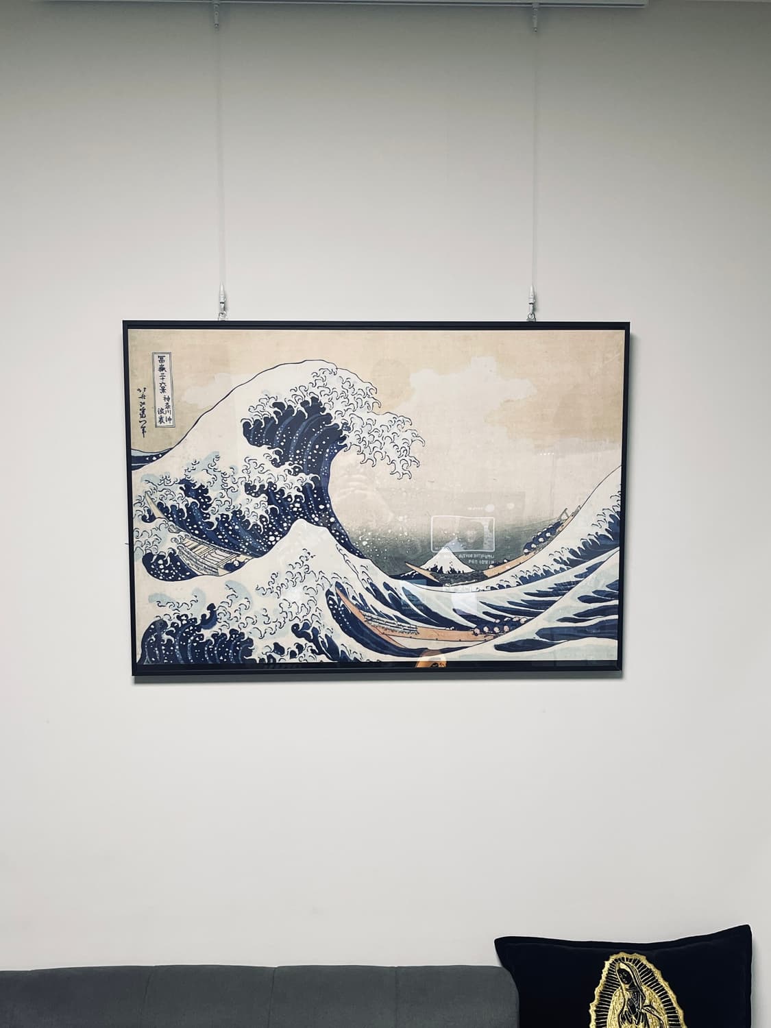 호쿠사이 ‘가나가와의 큰 파도’ 대형 액자 (85×60cm) 상품이미지1