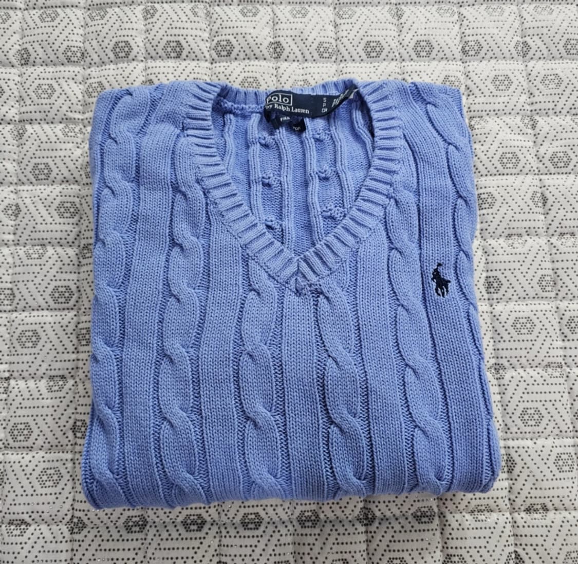 폴로 랄프로렌 브이넥 케이블 니트 ~55 상품이미지8