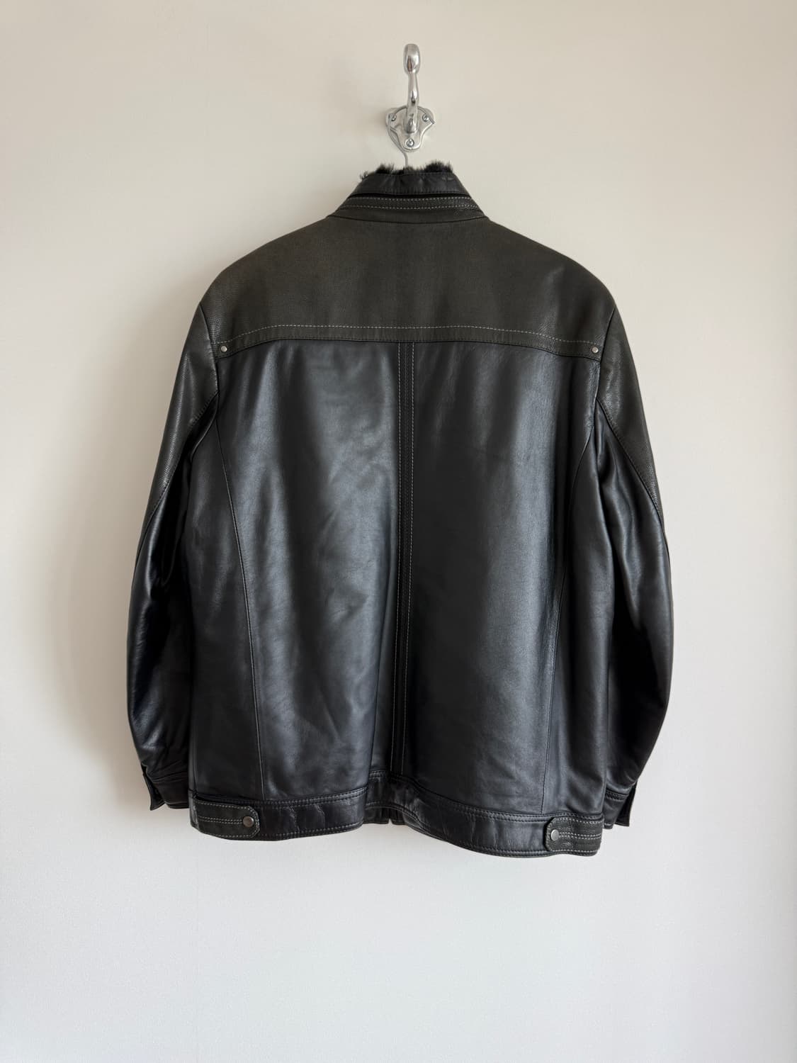 Pre owned 램스킨 레더 자켓(내피: 천연 모피) 상품이미지6