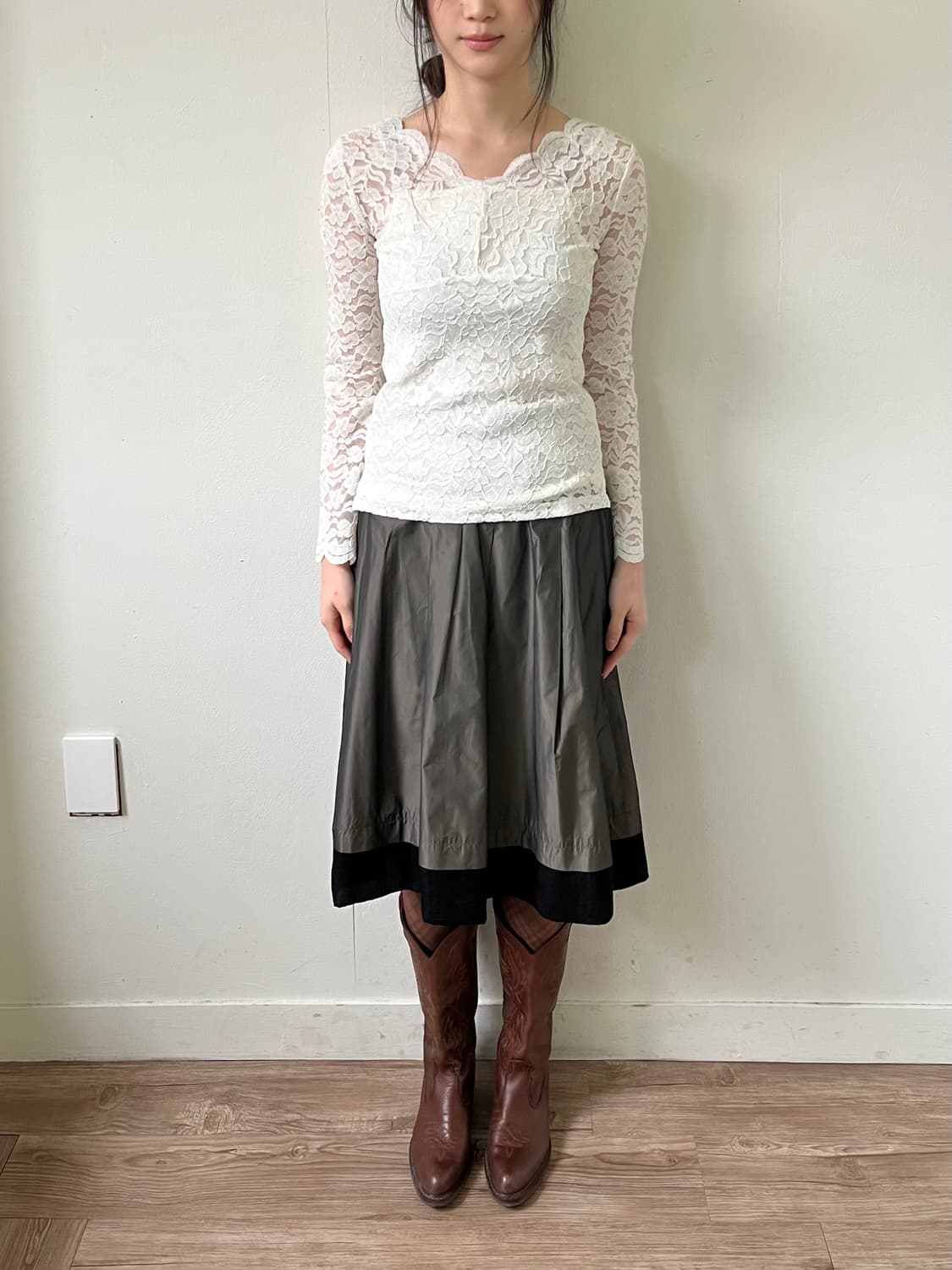 ECLIPSE 레이어드 스커트 상품이미지8