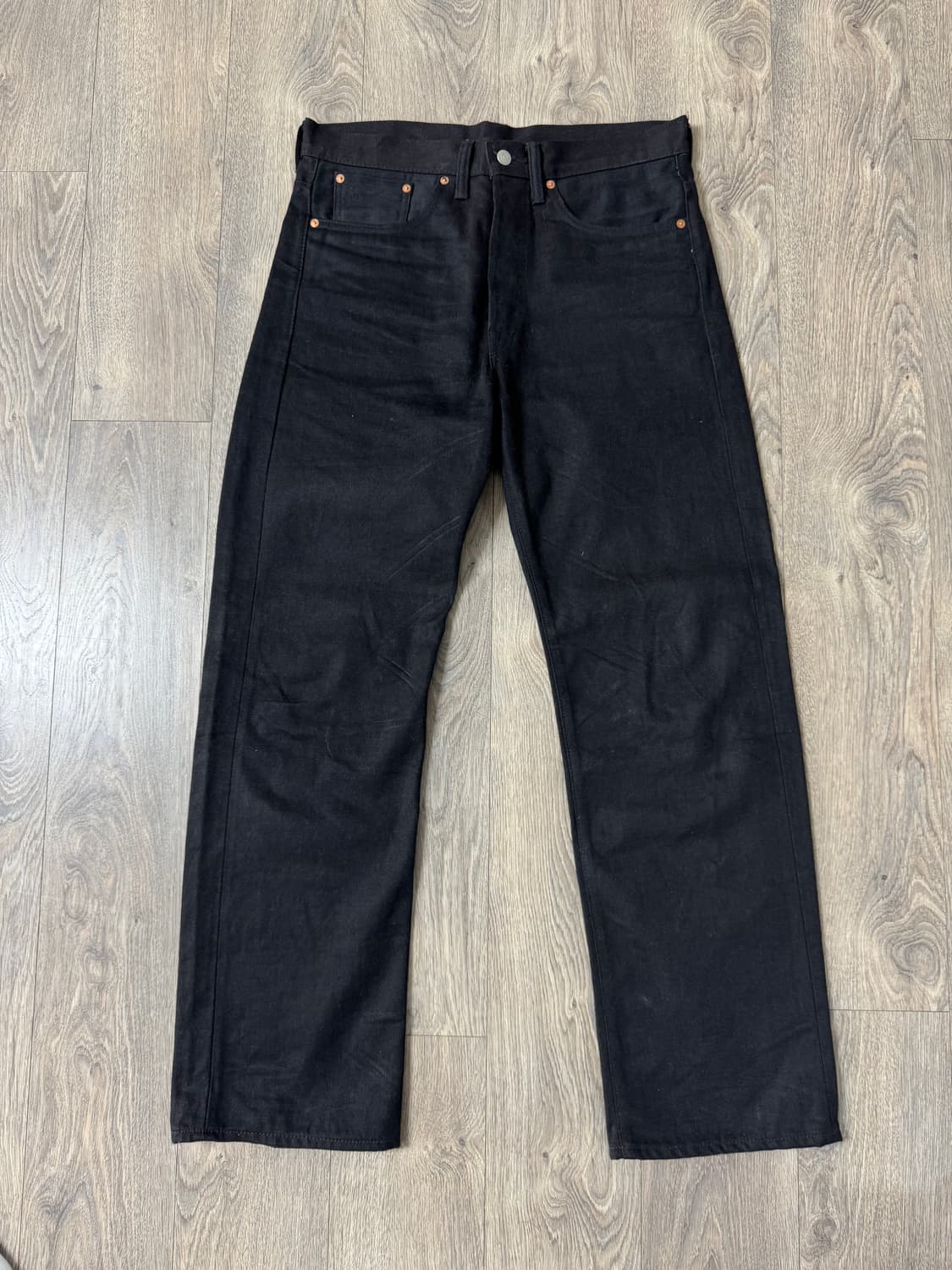 32/32 더블알엘 빈티지5포켓 블랙온블랙 데님 상품이미지1