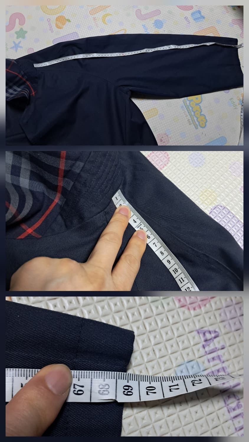 버버리 남성 트렌치 빈티지라인 코트 네이비 50 R(약100) 상품이미지10