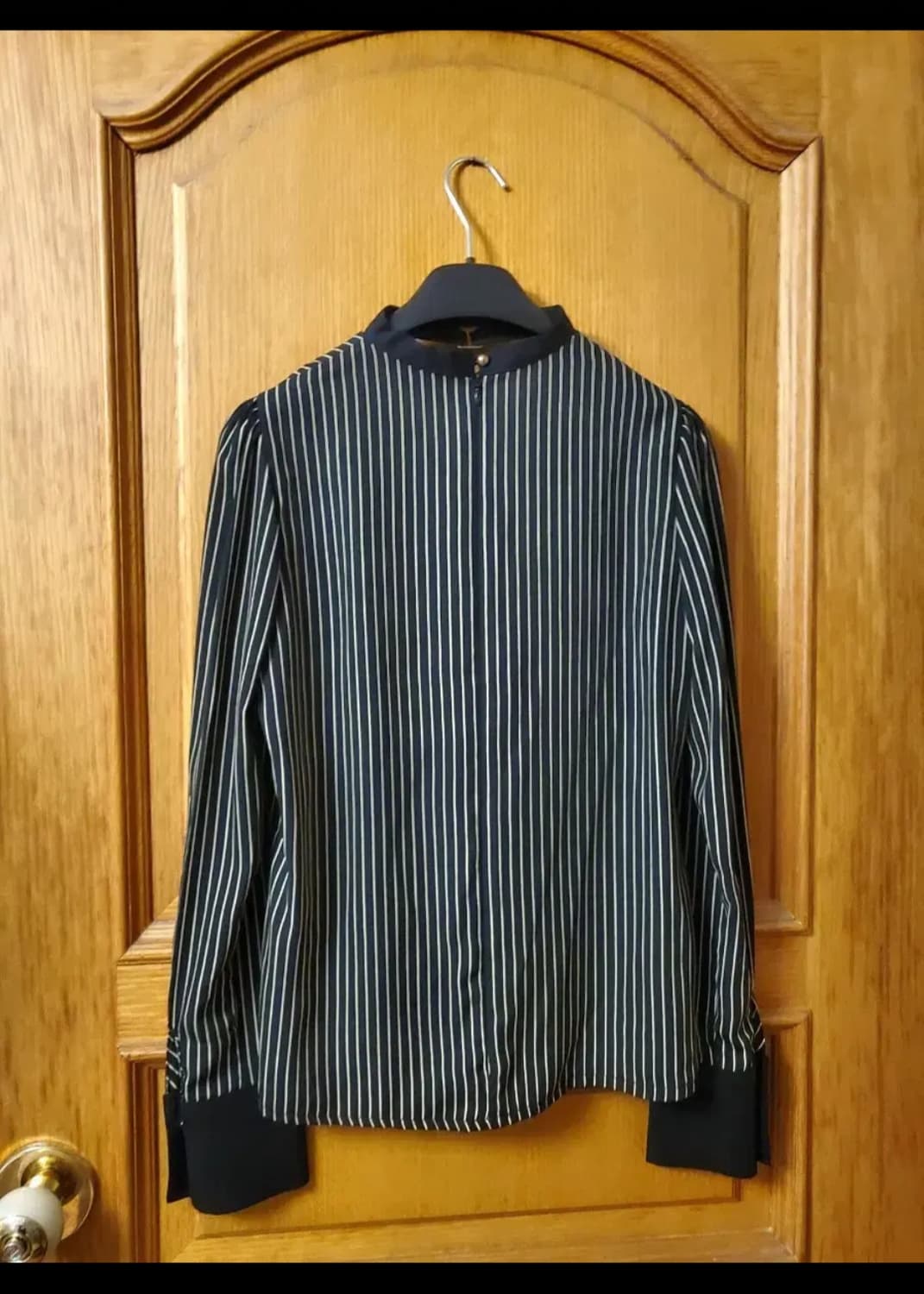 빈티지 쵸커 초커 스트라이프 셔츠 블라우스 상품이미지2