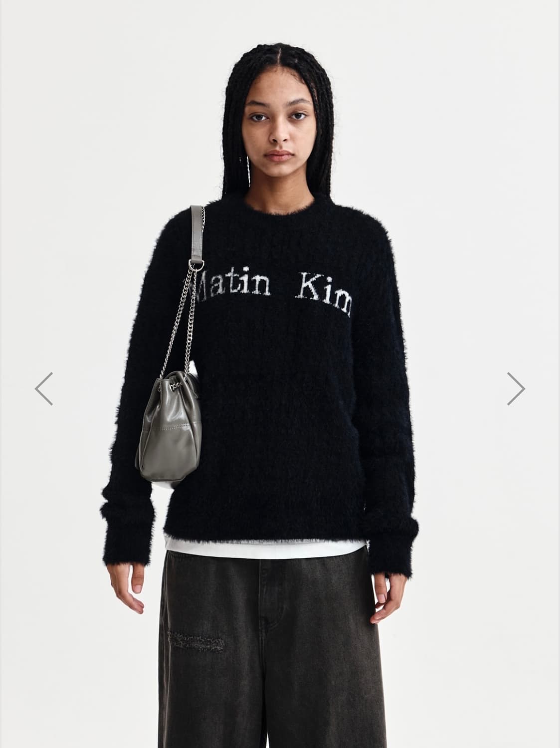 마뗑킴 헤어리 케이블 풀오버 니트 상품이미지2