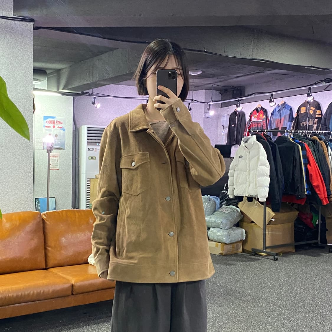 커버낫 멀티포켓 스웨이드 버튼 자켓 b3373 상품이미지1