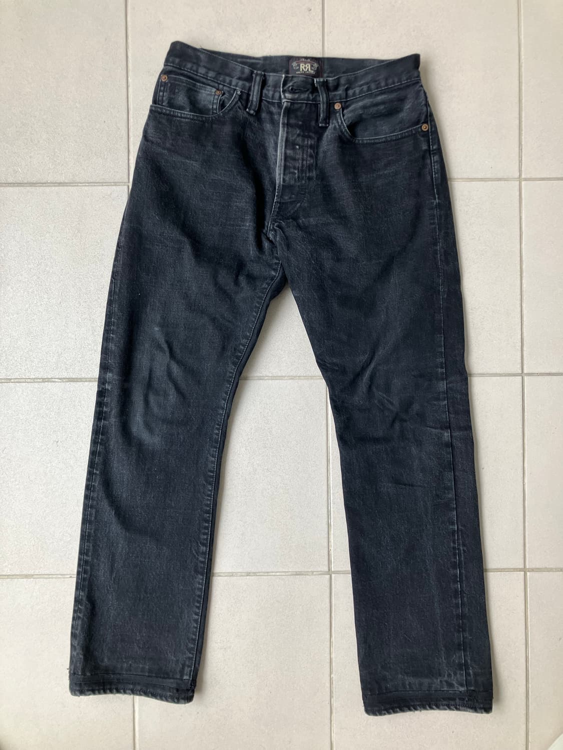 RRL 미국생산 슬림핏 흑청 데님 상품이미지1