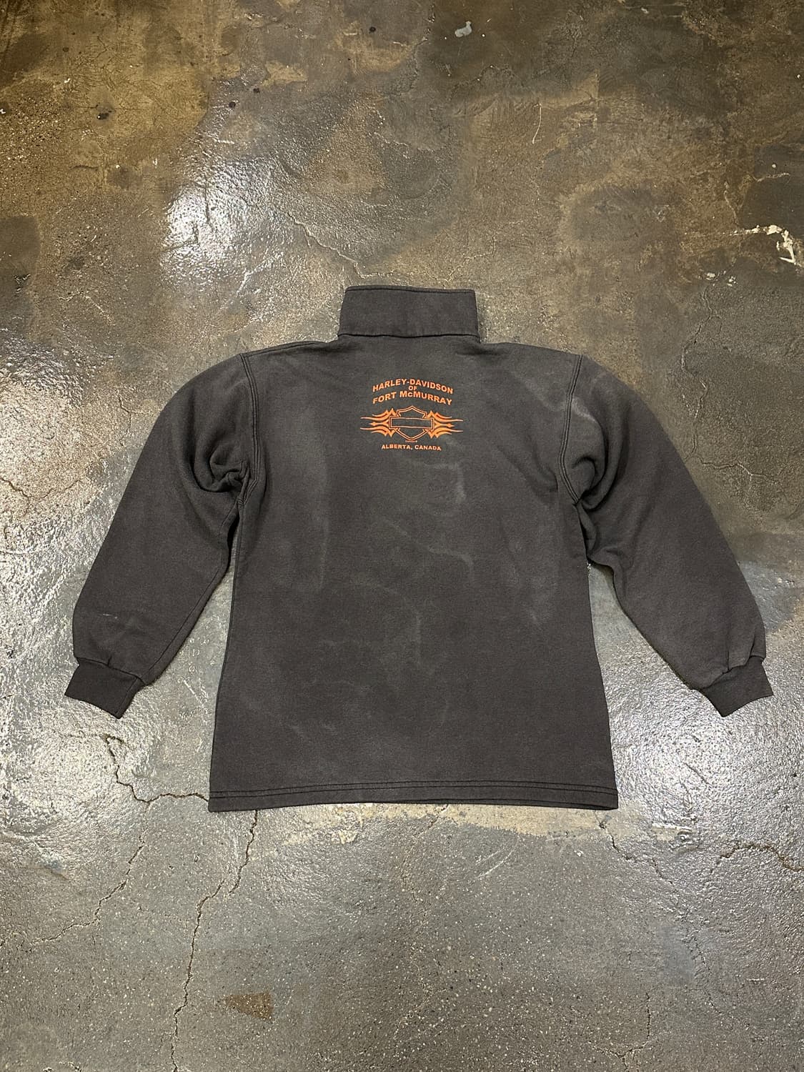 빈티지 할리데이비슨 하프집업 맨투맨 블랙 L 상품이미지2