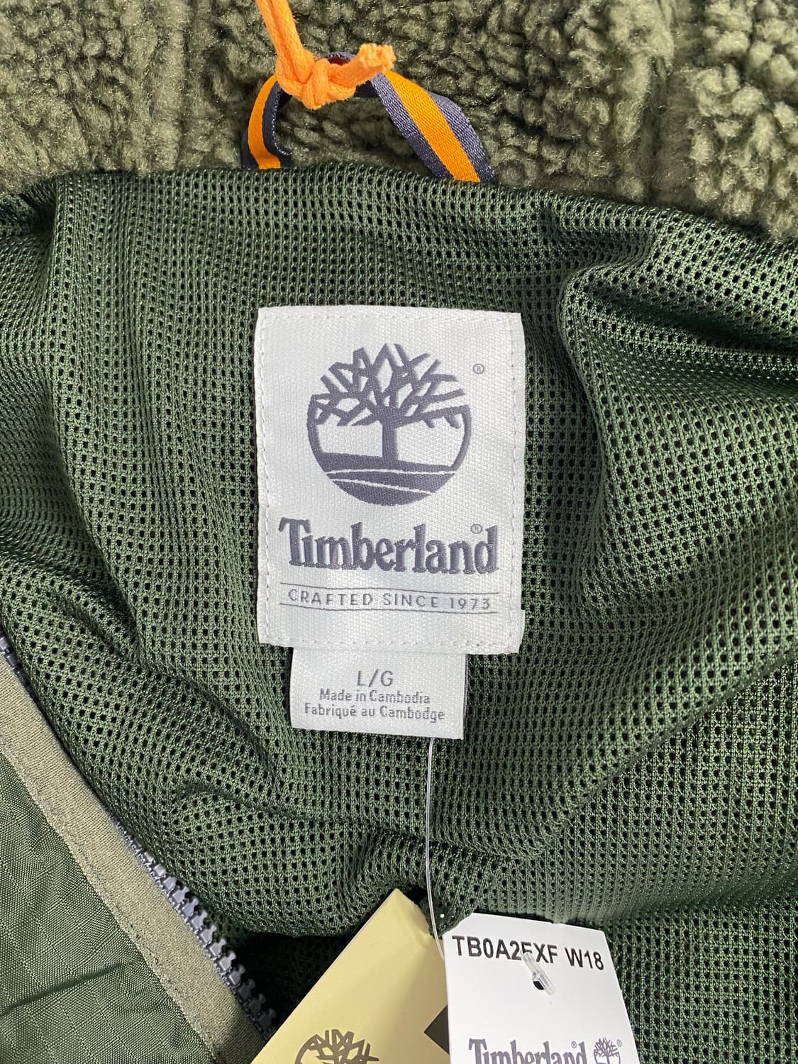 팀버랜드 양털 플리스 후리스 후드 자켓 새상품 L 상품이미지6