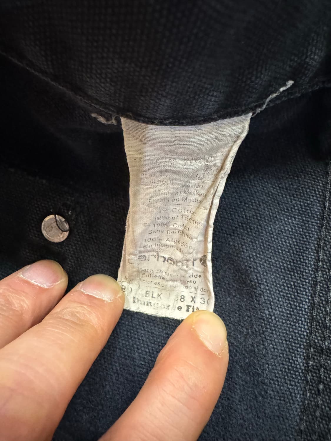 칼하트 B01 BLK BLK 더블니 워크팬츠 상품이미지6