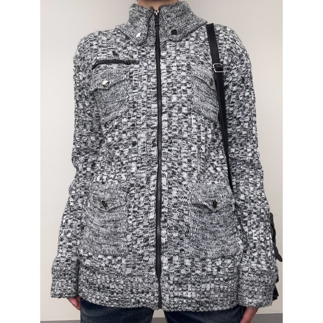 빈티지 락시크 니트집업 상품이미지1