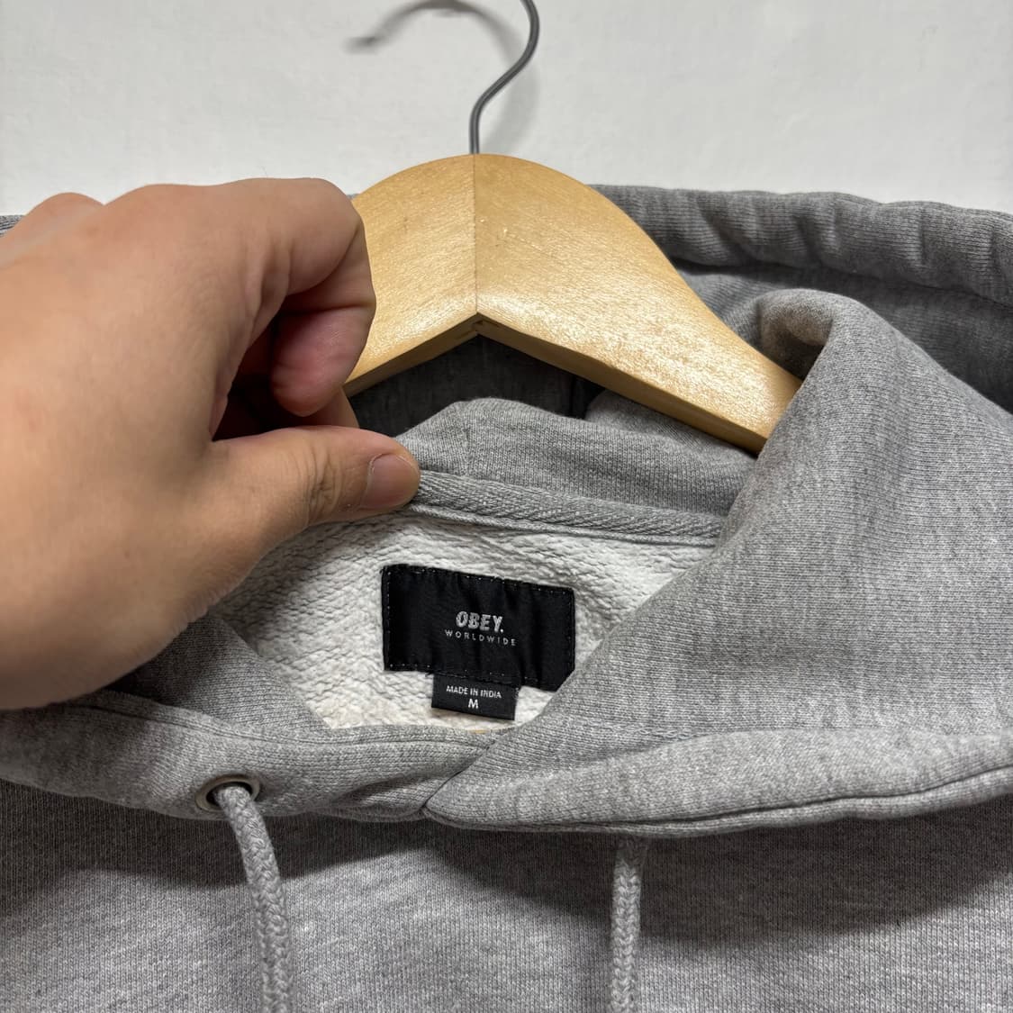 오베이 그레이 후드티 상품이미지4