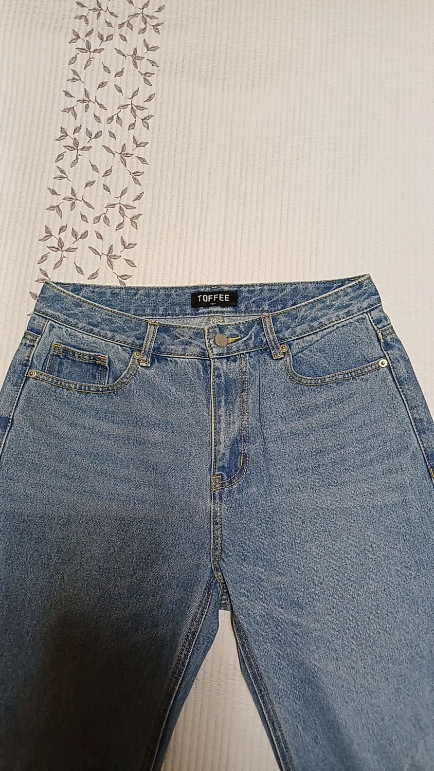 토피 와이드 연청바지 30인치 기장99 상품이미지2
