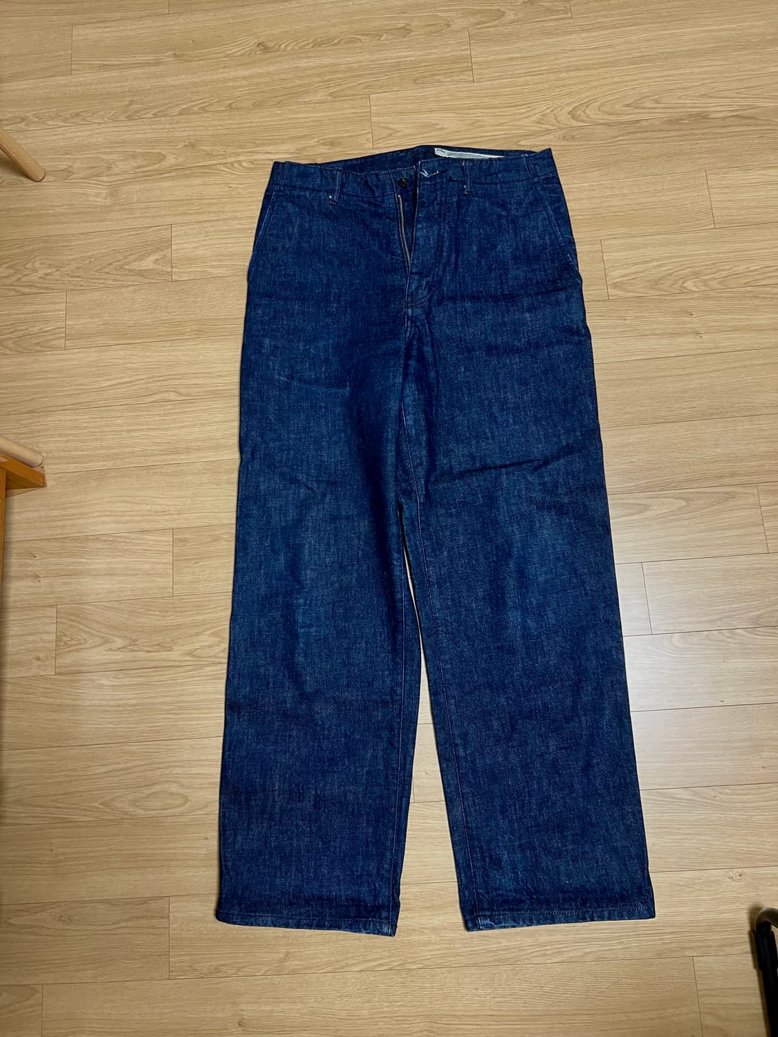 포터리 원워시드 와이드 데님 인디고 3 상품이미지1