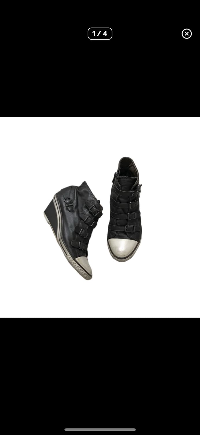 Ash 애쉬 다크브라운 버클 웨지힐 스니커즈 상품이미지1