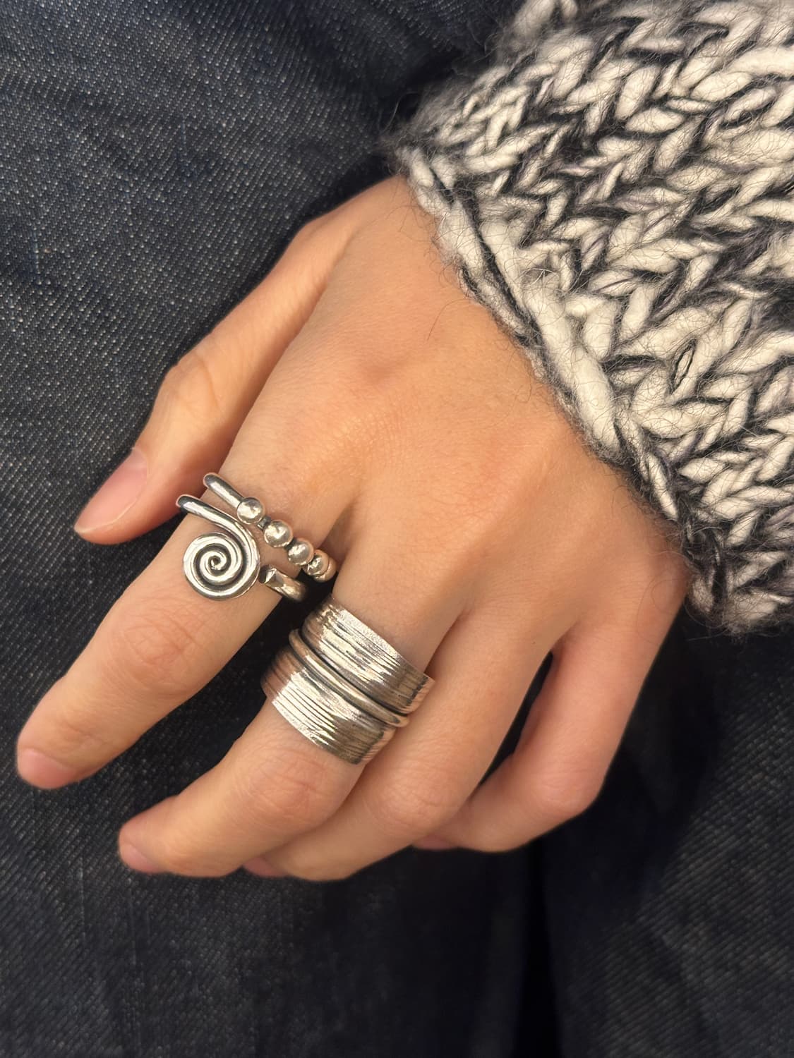 (Last 1)Strata Thumb 925Silver Ring 상품이미지6