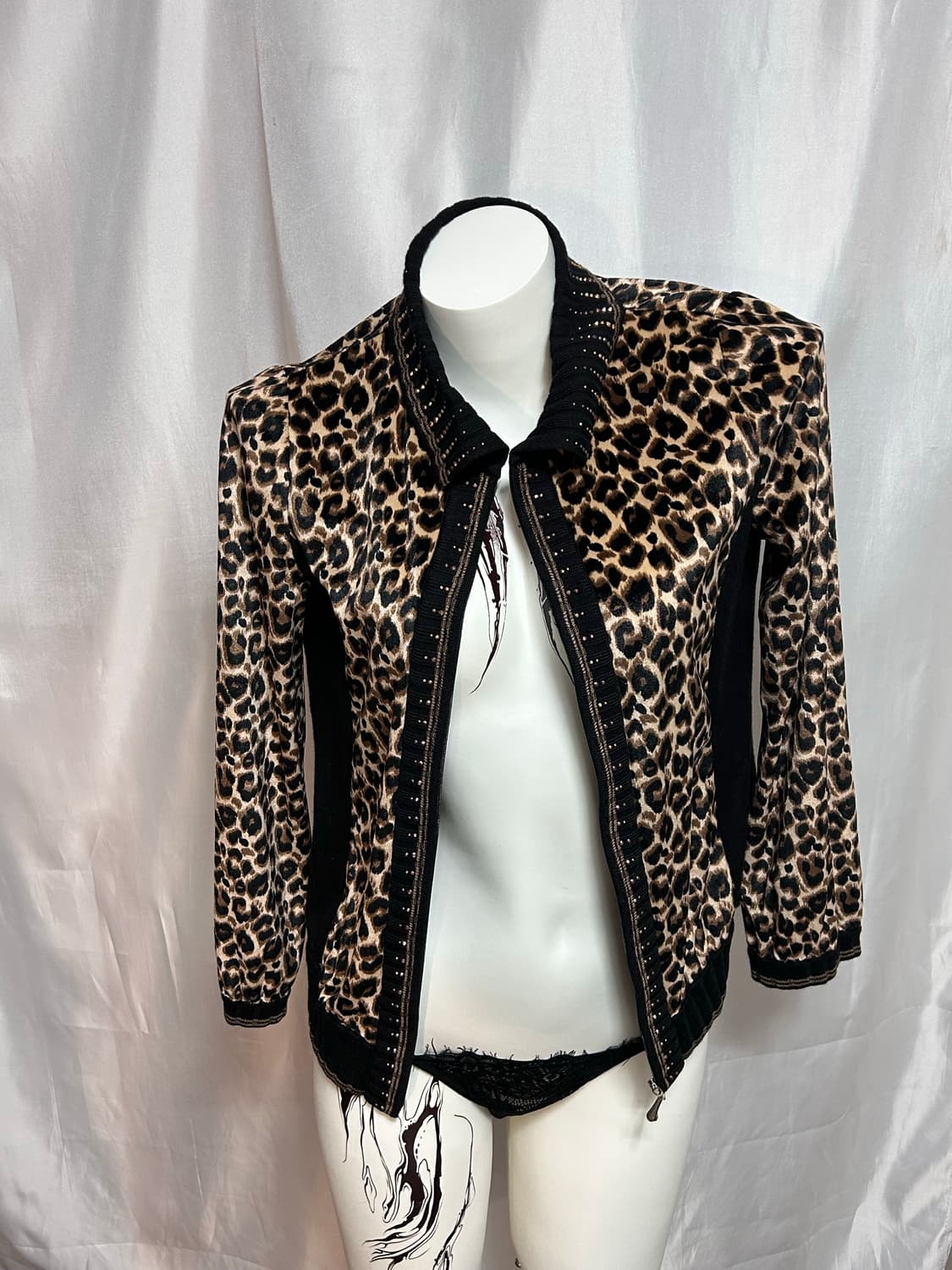 leopard gal punk cubic detailed zip-up 상품이미지7