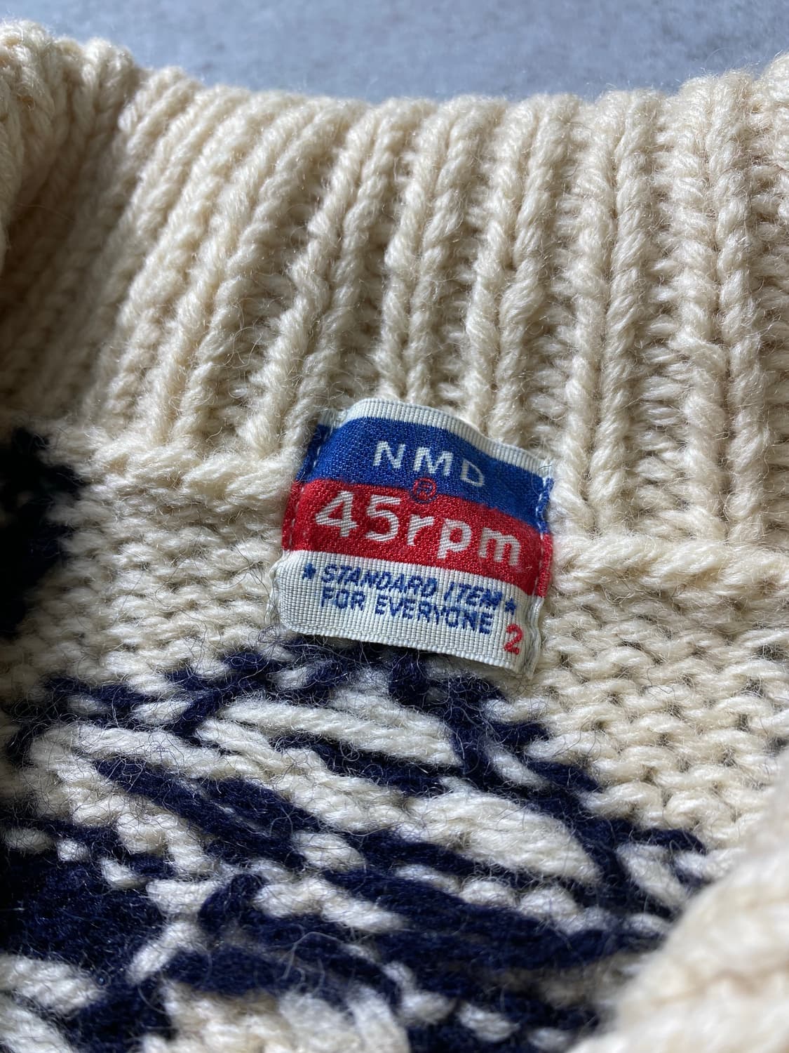 [2] 45rpm 재패니즈 빈티지 코위찬 니트집업 상품이미지7