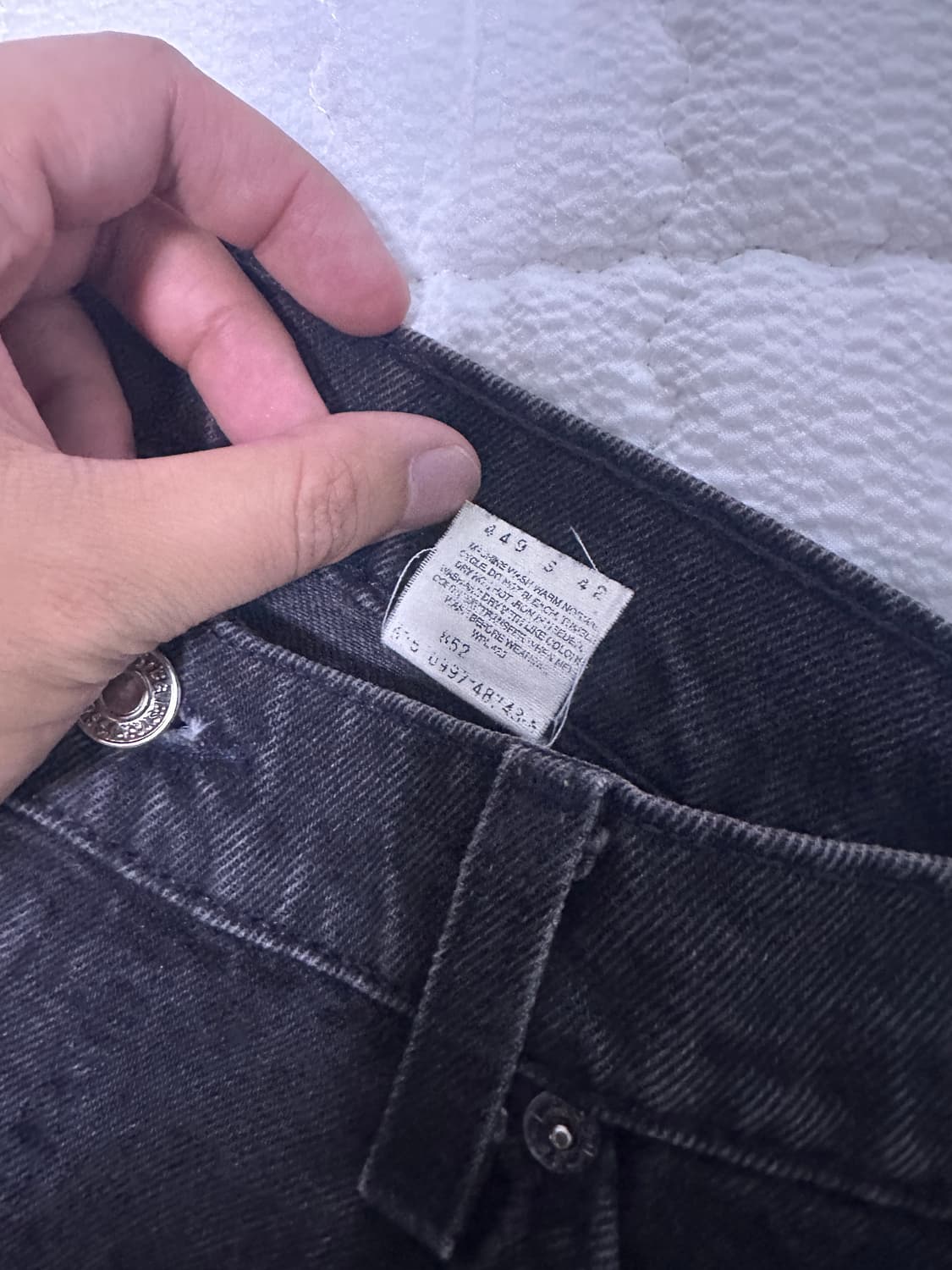 [36] 리바이스 505 오렌지탭 흑청 90s USA 상품이미지6