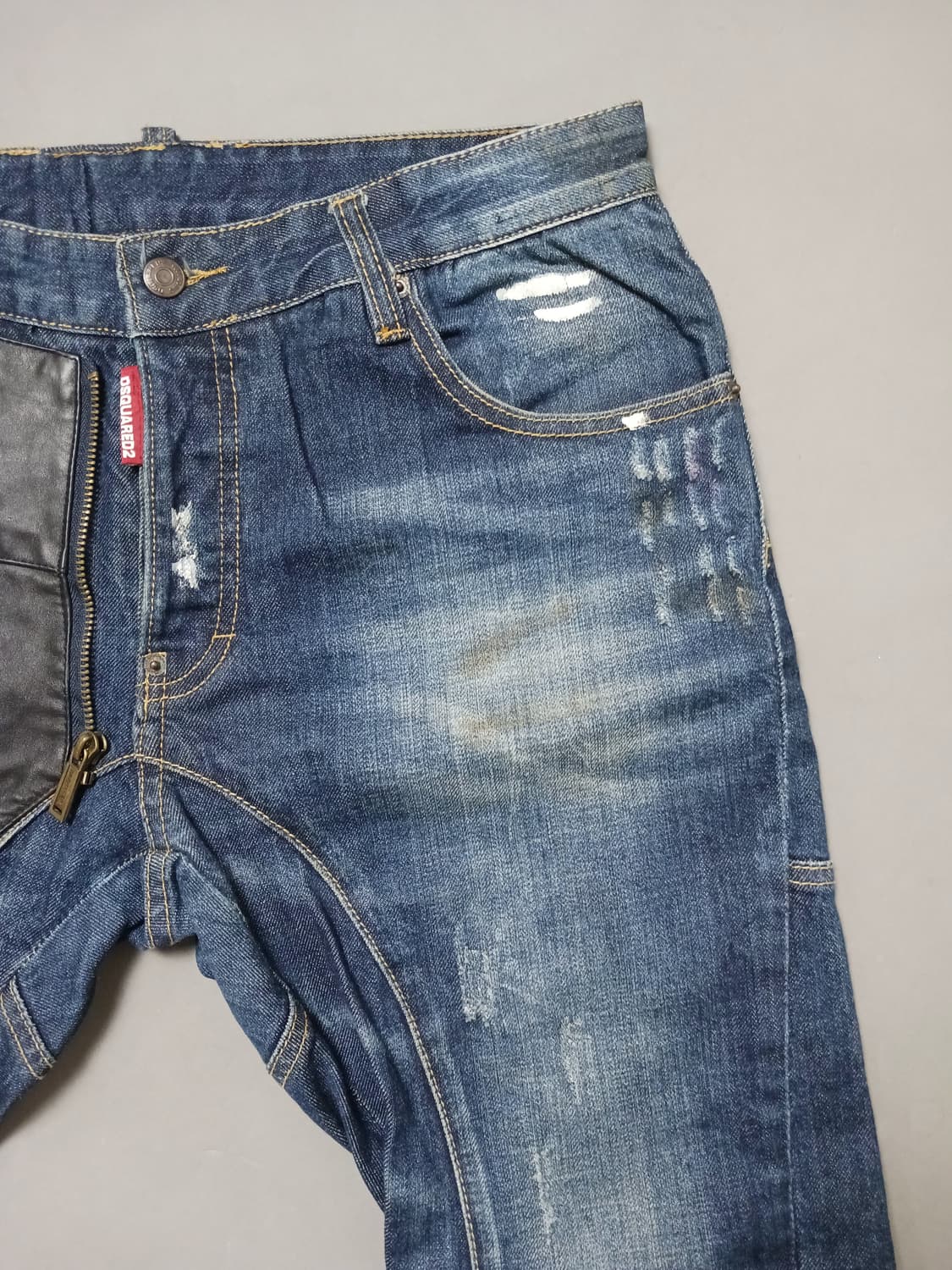 [33] 디스퀘어드2 루키 가죽패치 바이커진 청바지 상품이미지4