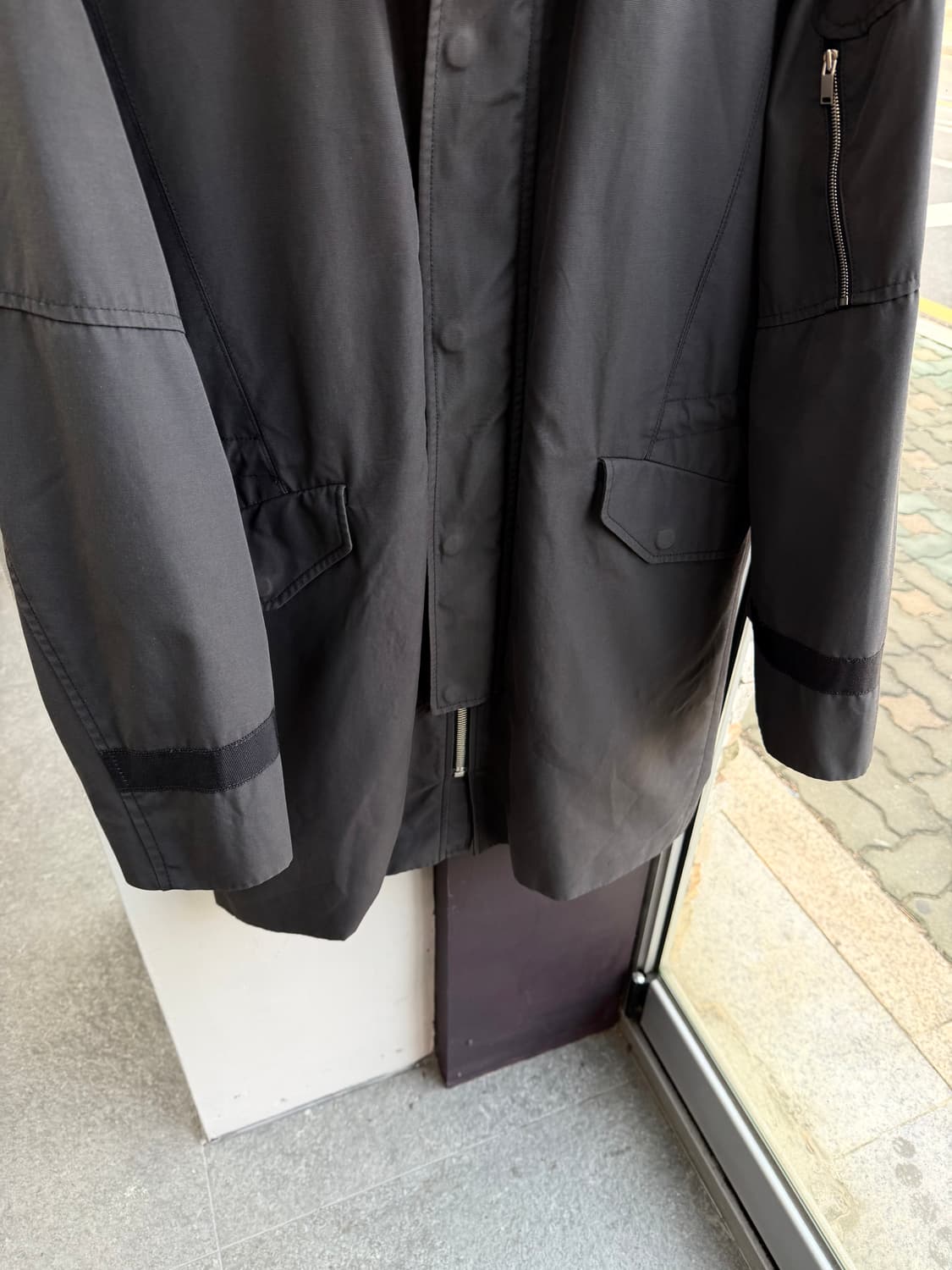 100/ 시스템옴므 이중레이어 패딩 코트자켓 상품이미지4