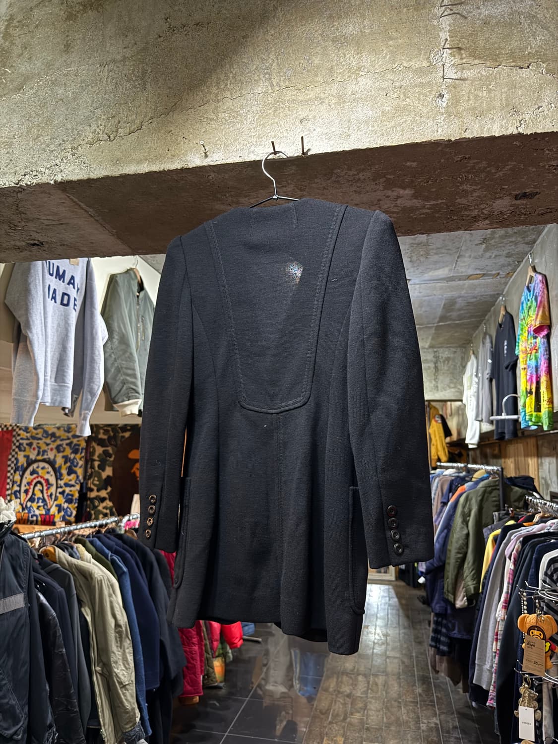 chloe 끌로에 니트 싱글 넥카라 포인트 블레이져 상품이미지2