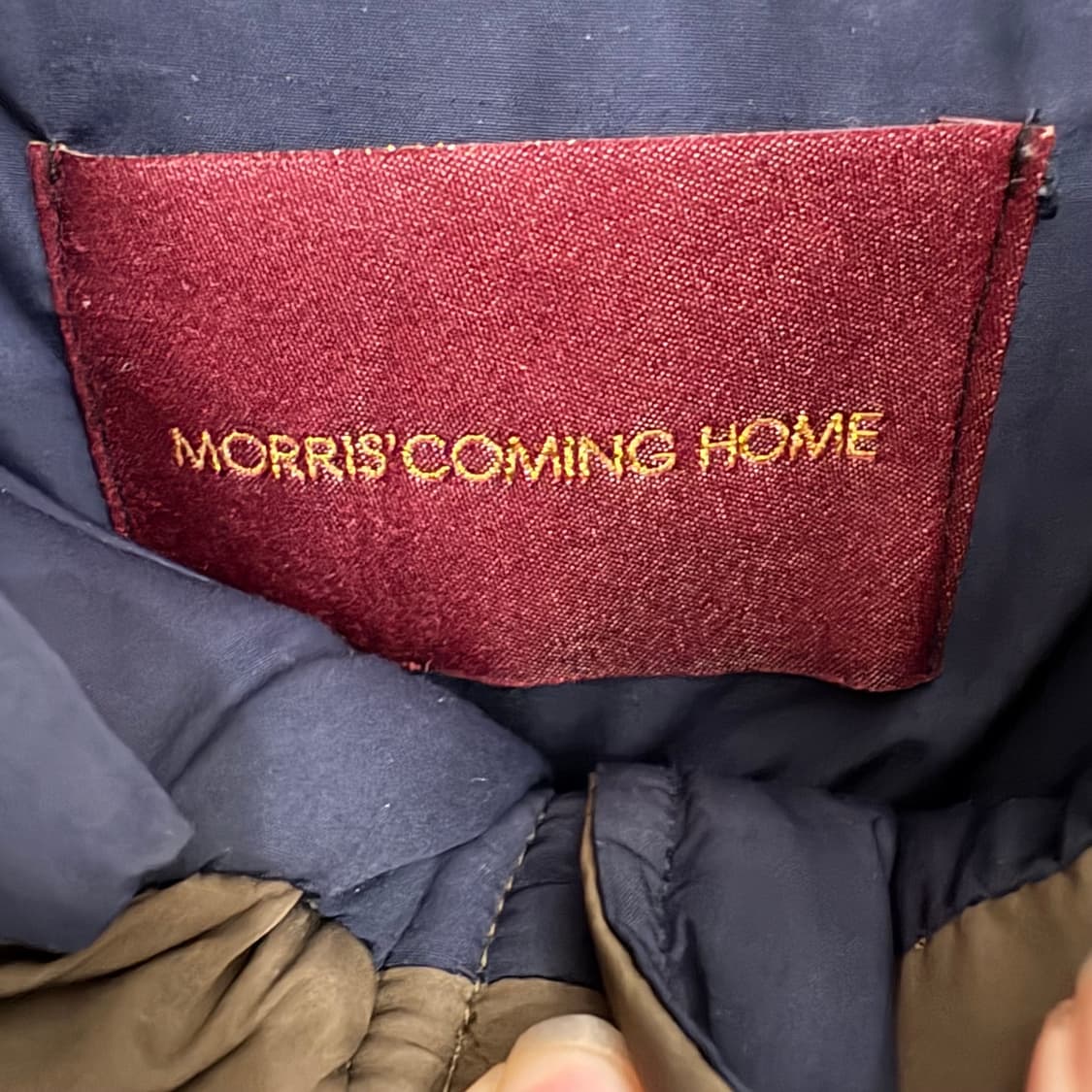 모리스커밍홈 덕다운 롱패딩 M 카키 라쿤털 상품이미지5