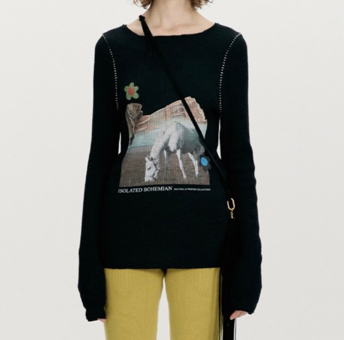 더오픈 프로덕트 HORSE COLLAGE STITCH 니트 상품이미지1
