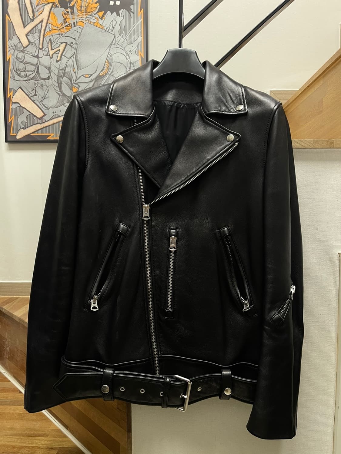 아크네 스튜디오 램스킨 라이더자켓 상품이미지1