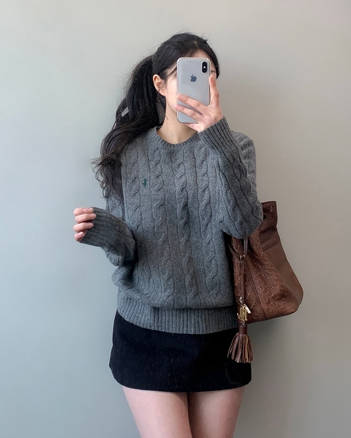 폴로 울 케이블 니트 상품이미지3