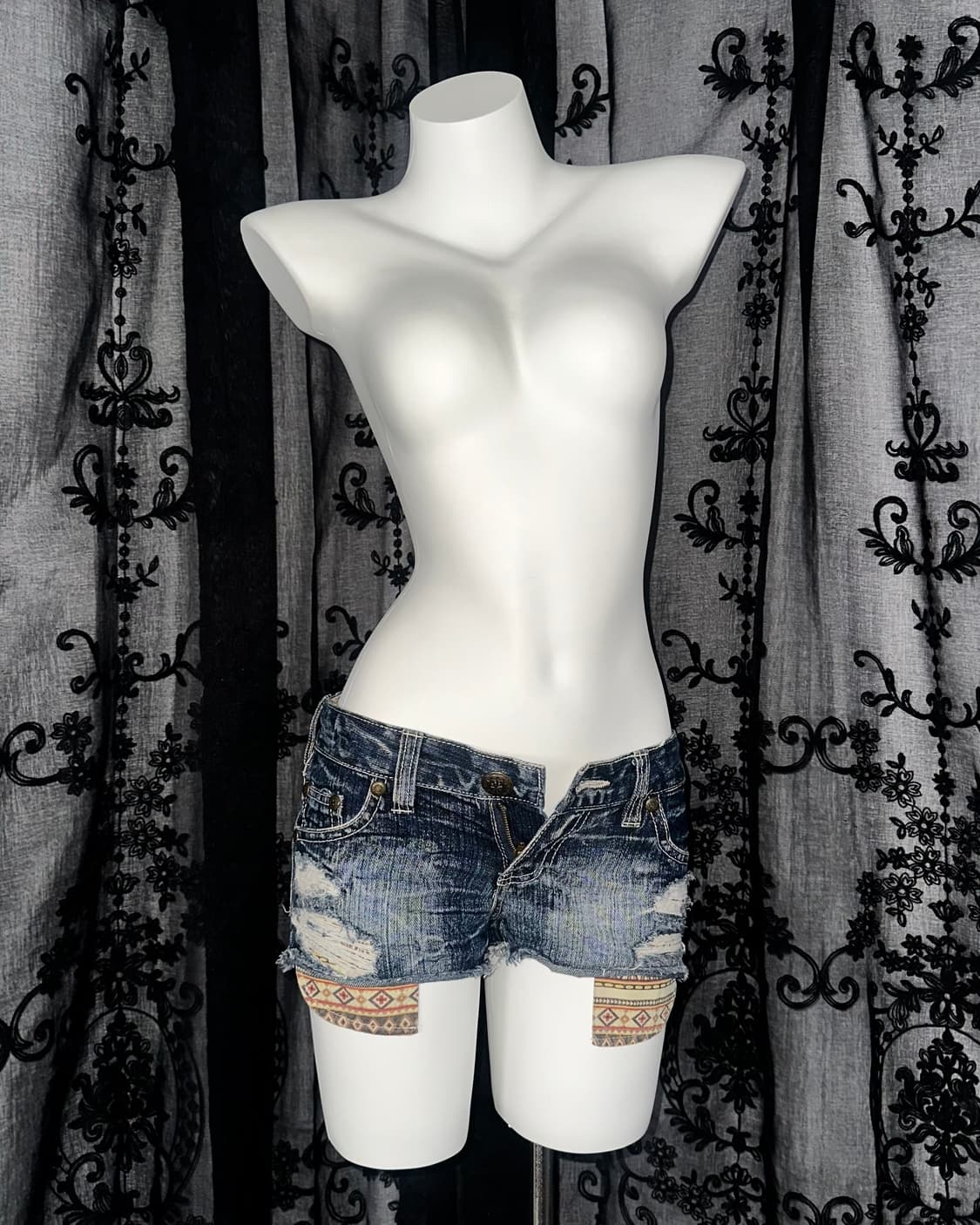Bohemian denim shorts 상품이미지1