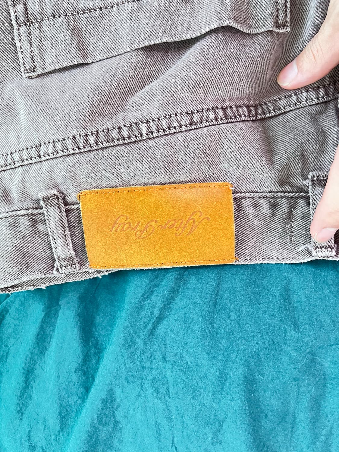 애프터 프레이 와이드 슬래시 데님 그레이프 상품이미지4