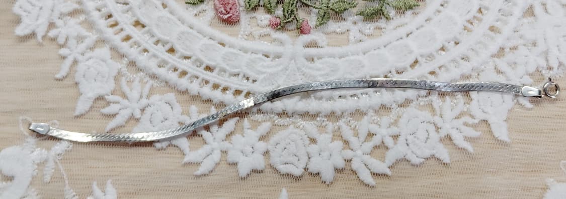 vintage)빈티지 이태리 실버925 헤링본 팔찌/은팔찌/뱀줄팔찌 상품이미지2