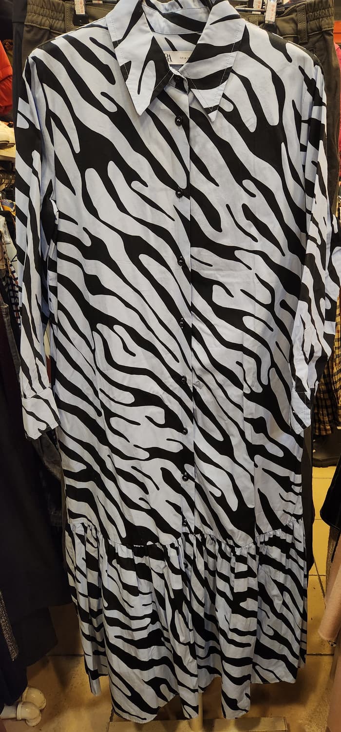 자라 지브라 셔츠 드레스 상품이미지1