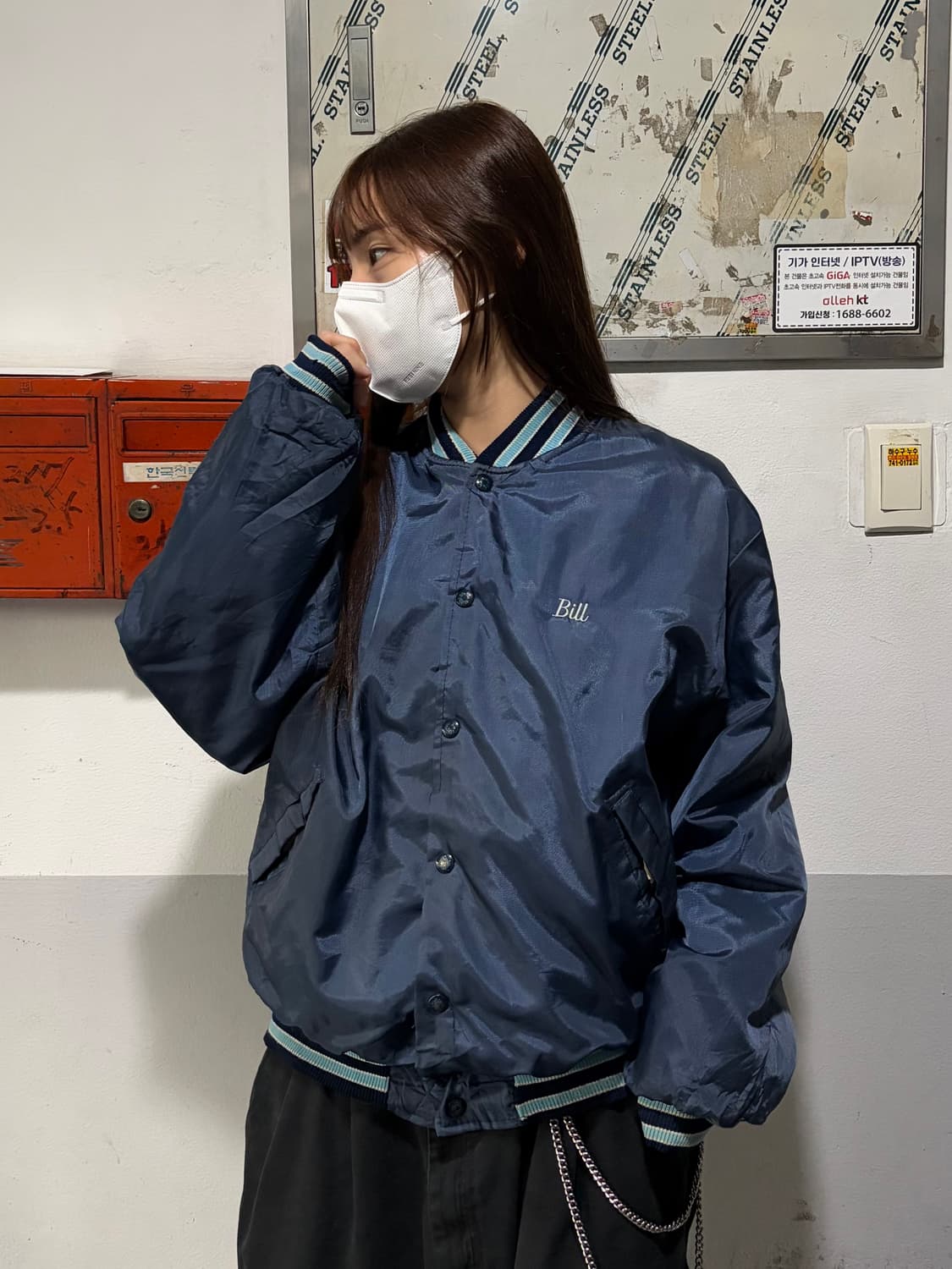 90s 올드스쿨 달마시안 네이비 스타디움 jk 상품이미지2