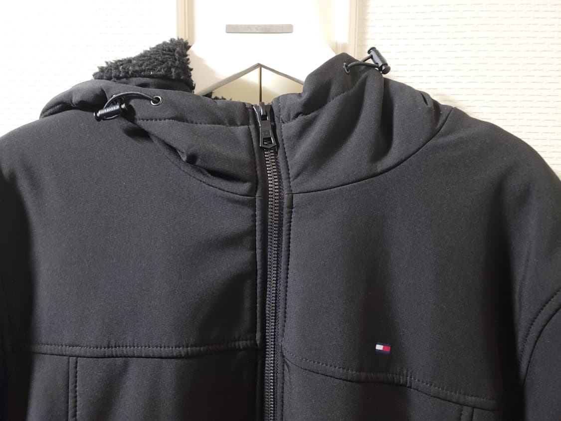 Tommy 타미힐피거 남성 후드 집업 보머 래빗 퍼 자켓 블랙 S 사이즈 상품이미지2