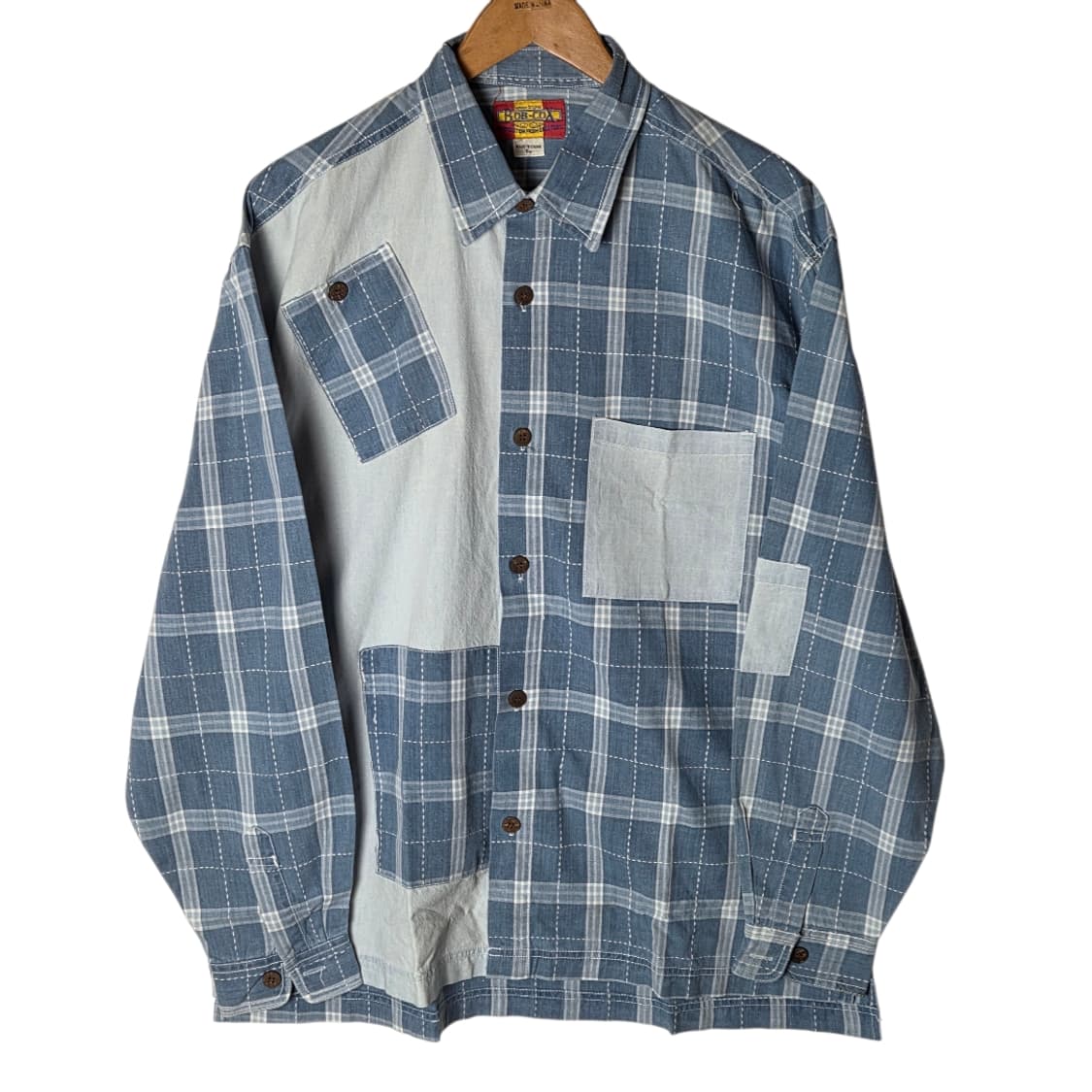 [BOB-COX] 빈티지 밥 칵스 패치워크 체크 셔츠 상품이미지1