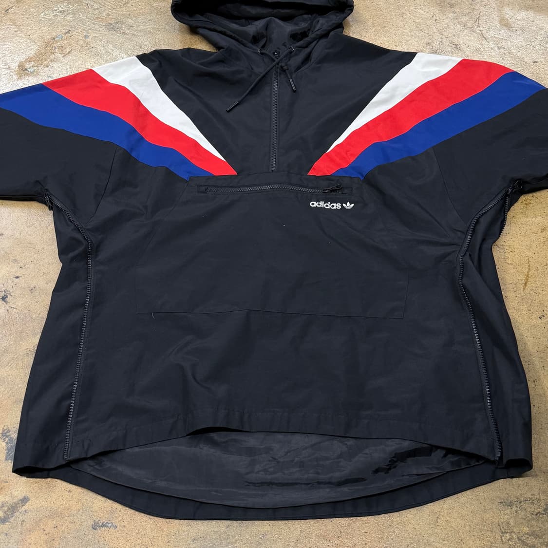 [정품/95] 아디다스 후드 바람막이 블랙 배색 b10 상품이미지3